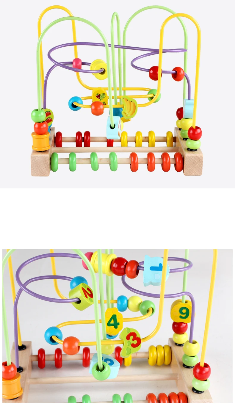 Educativos de Madeira Educativos para Crianças Brinquedos Montessori Contagem Grânulo Ábaco Materiais Matemática Presente 9 Brinquedos mat.