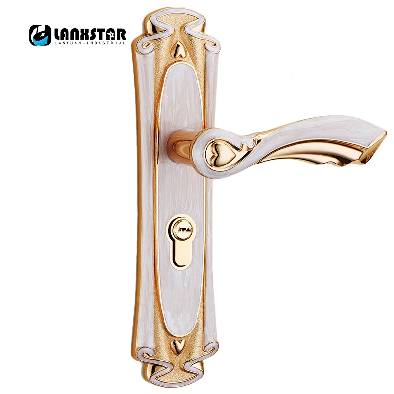 

European Fashion Style Amber White Ivory Color Mute Handles Split Handle Lock