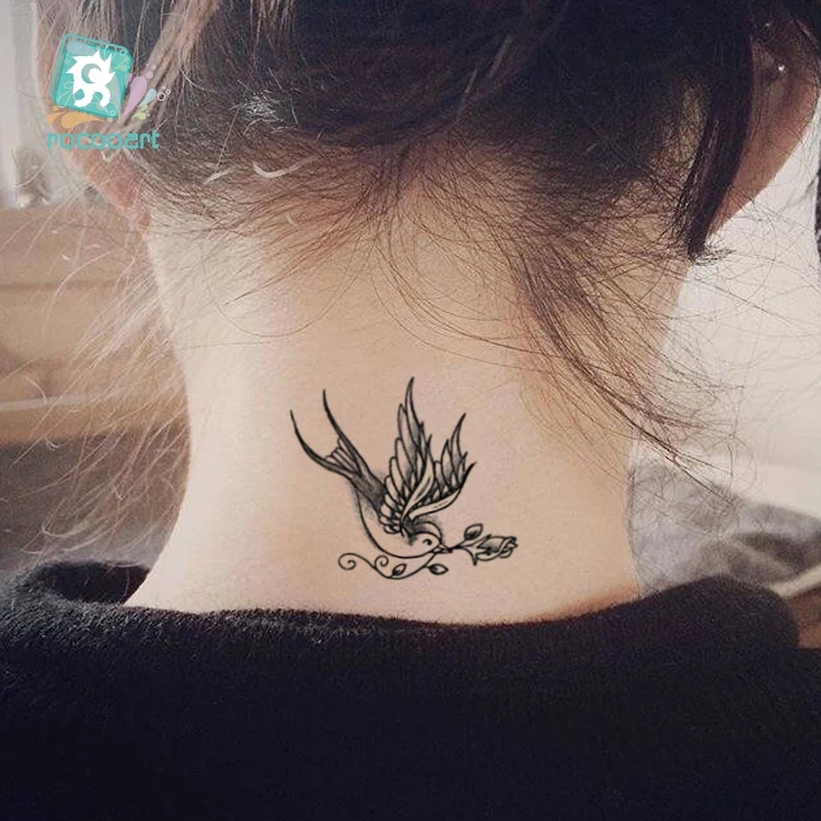 

Rocooart New Body Art WaterProof Temporary tattoo Stickers Colorful bird nigth Owl flamingos Flash Taty tatouage 10.5*6cm