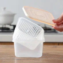 Круглый квадратный фрукты овощи холодильник фильтр стиральная греться фильтр крылом дома кухня контейнер для еды, судок Кухня инструмент