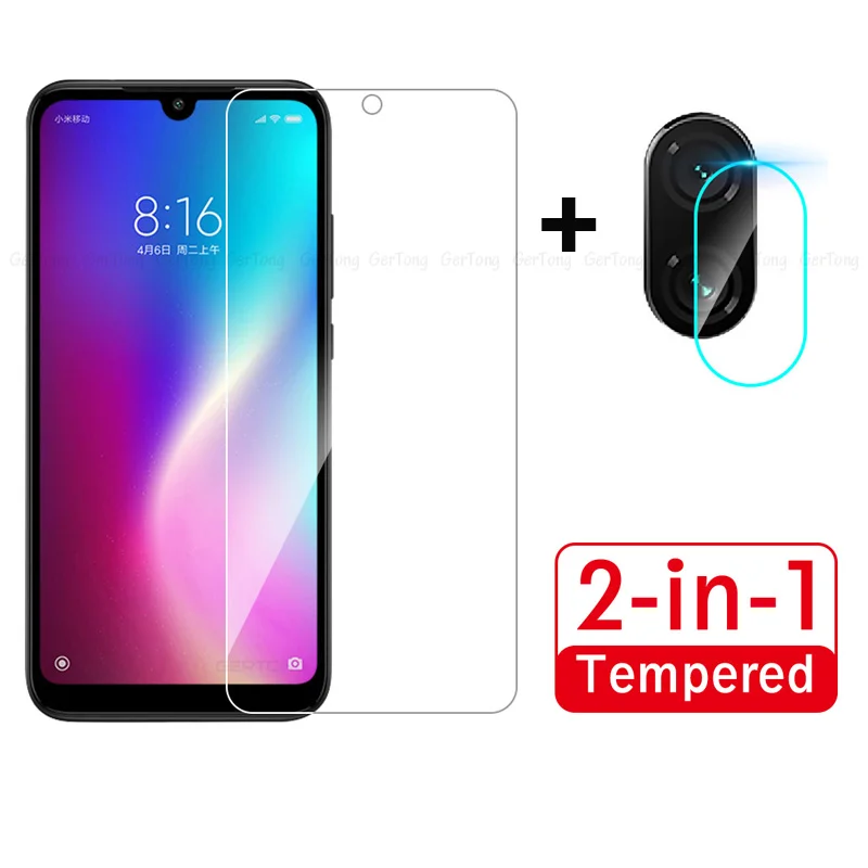 

GerTong 2 in 1 Protective Glass For Xiaomi Redmi 7 Camera Lens Screen Protector Tempered Glass On the Redmi 7 Toughened Film