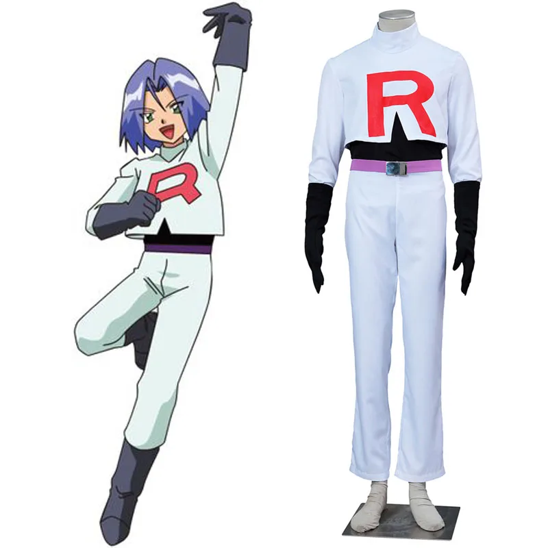 Anime Pocket Monster Pokemon Gaan Cosplay ROLE-COS Mannen Cosplay Kostuums Team Rocket James Inkay Kostuums Set Anime Pocket Monster Pokemon Gaan Cosplay ROLE-COS Mannen Cosplay Kostuums Team Rocket James Inkay Kostuums Set