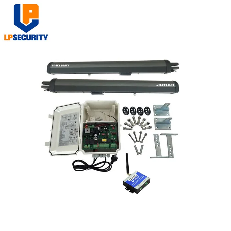 

LPSECURITY 24V DC Powered Remote Control Gate Openers & Closers for Driveway Gates 250KG 2.5M per leaf