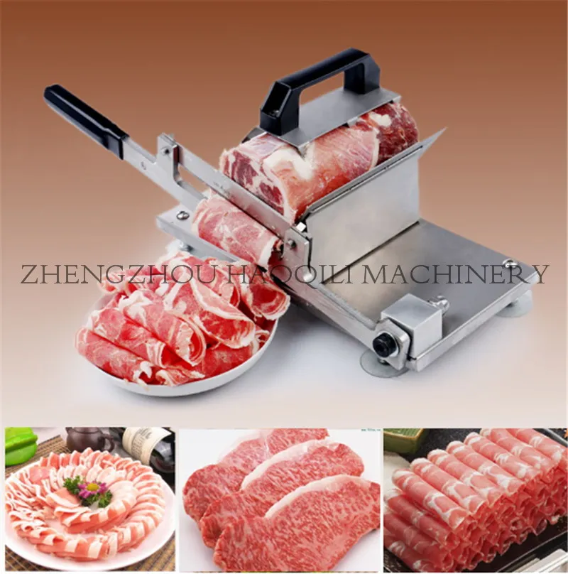 Meat Frozen Meat Slicer Manual Mutton Meat Slicer Food Meat Slicer with Handle 