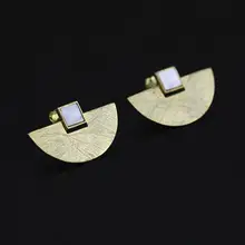 INATURE 925 пробы серебряные золотые геометрические серьги-гвоздики для женщин вечерние ювелирные изделия подарок