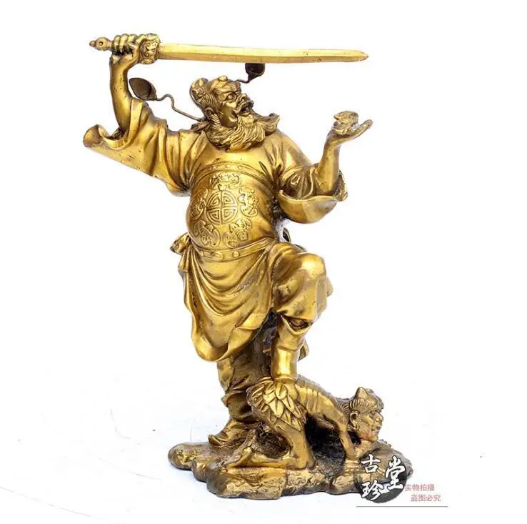 

Chinese Taoism Temple Bronze Copper Zhong Kui Zhong Kui The Ghost buster Statues