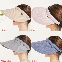 Новый дизайн солнцезащитный козырек пляжная шляпа женская шляпа от солнца женские Спортивные Повязка на голову Hairband Suncreen козырек летние