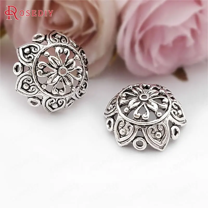 

(B036)10 pieces 25mm,height 9mm Antique Silver Zinc Alloy Big Beads Caps Tassel Caps Diy Jewelry Findings Accessories Wholesale