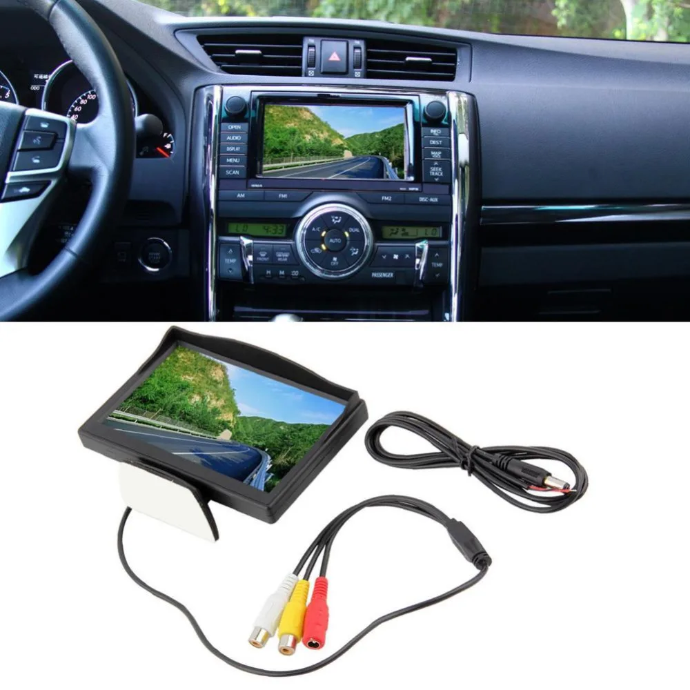 5 0 дюймовый автомобильный монитор TFT lcd 800*480 цветной 16:9 экран 2 пути видео вход для