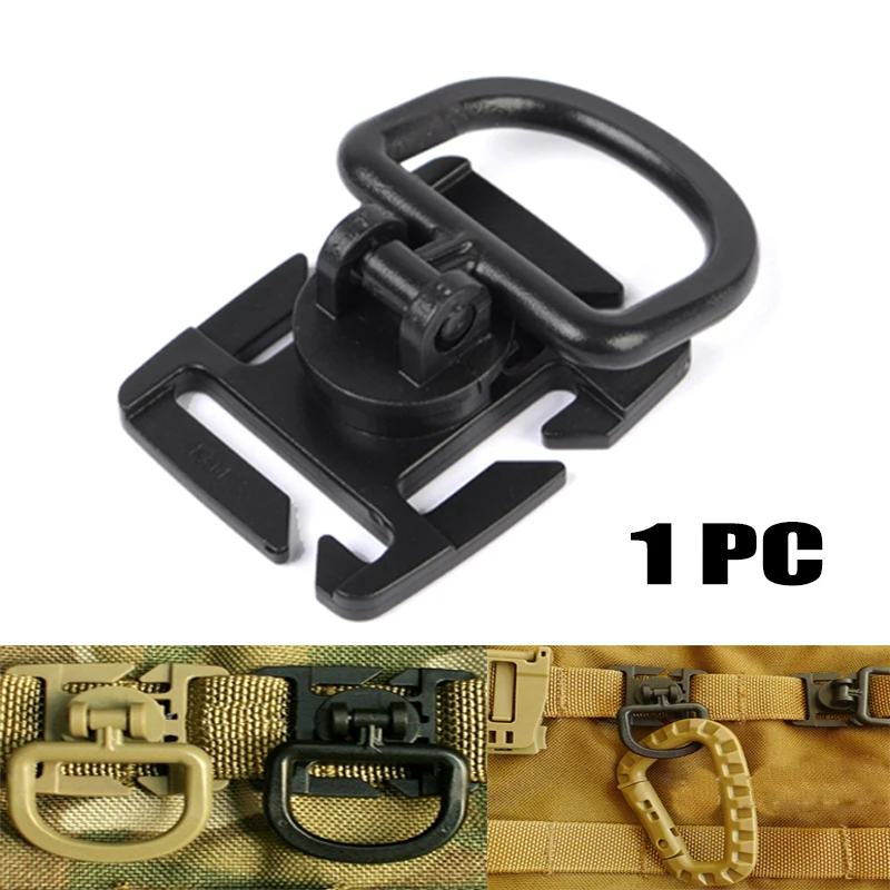 5pcs attach nylon shackle carabiner d-ring clip webbing backpack buckle FJ 