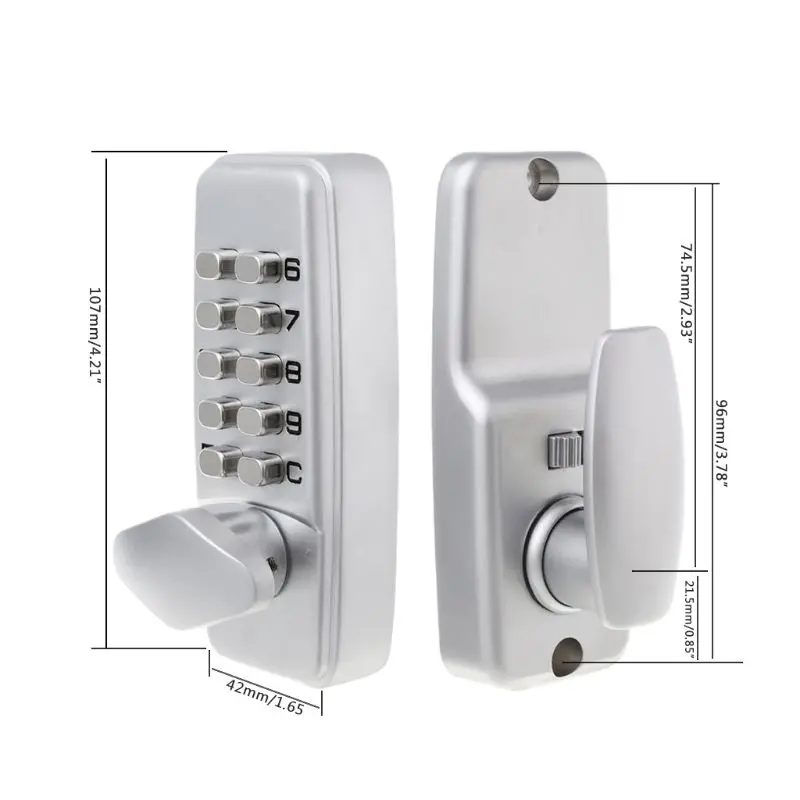 

NEW Zinc Alloy Miniature Digital Push Button Mechanical Lock With Combination Code
