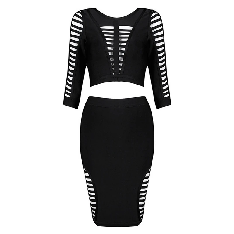 Herve Leger Babe Новое лето бинты Bodycon платье 2018 элегантный черный/белый Холтер