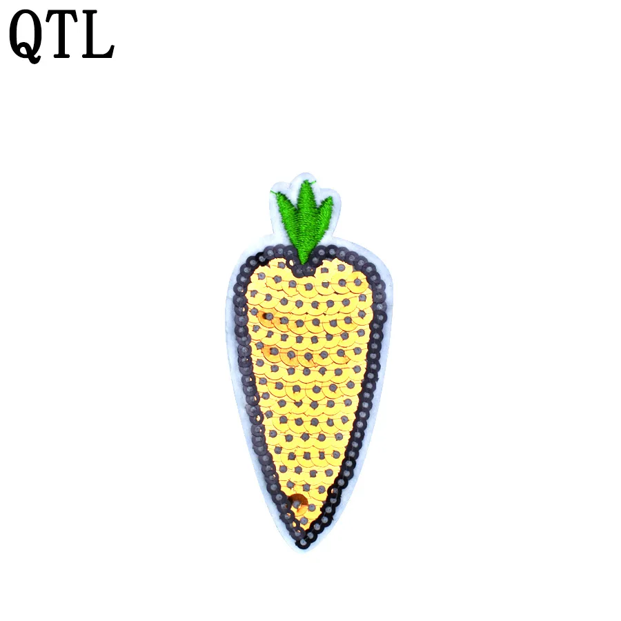 5PCS Sequined Carrot Patches for Clothing Iron on Transfer Sequin Applique Patch Clothes Shoes DIY Sew Embroidery Badge | Дом и сад