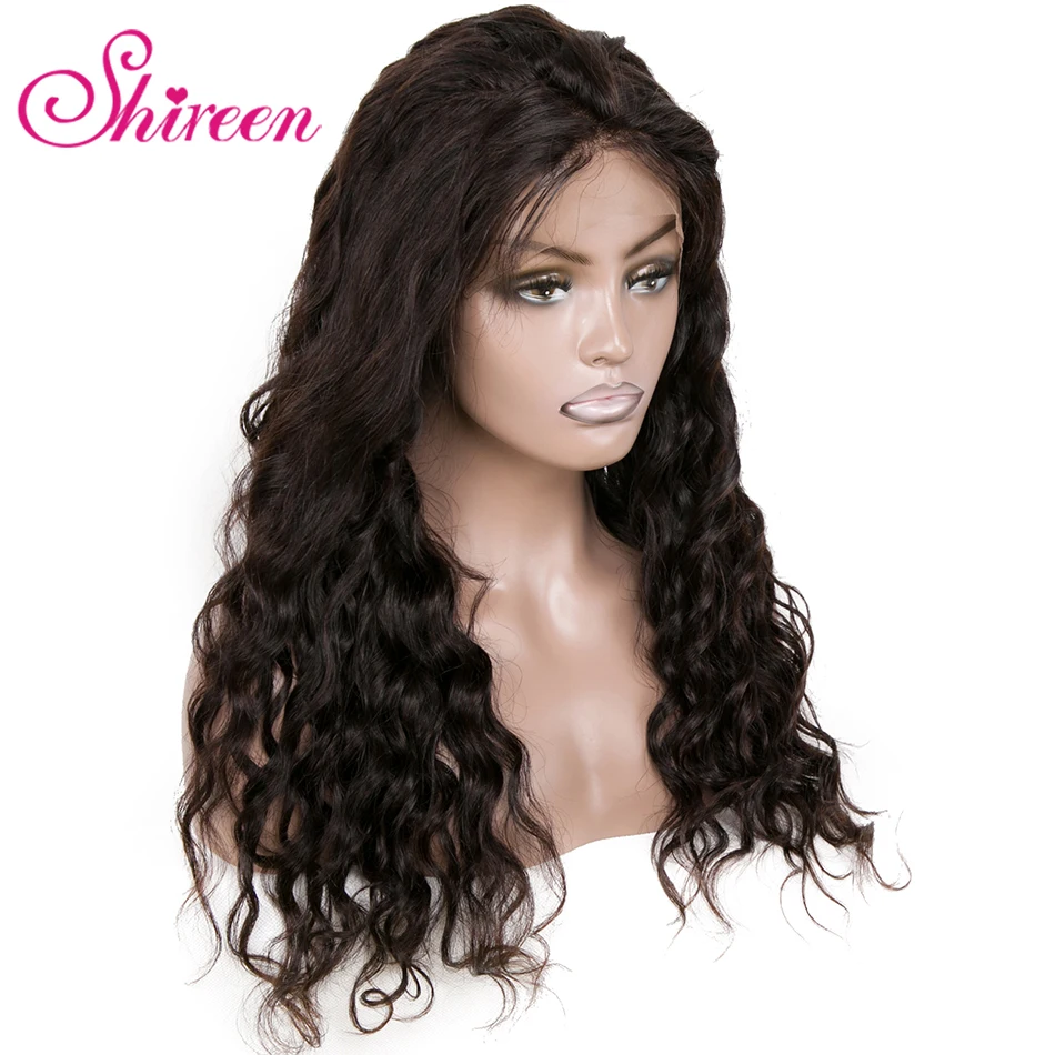 13x4 человеческие волосы на кружеве парики предварительно сорванные для женщин бразильская холодная завивка кружева спереди al парик с волосами младенца Remy Shireen волосы