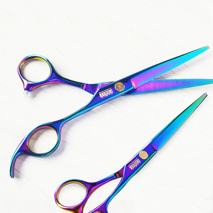 Профессиональный волос ножницы высокое качество 6.0 дюймов парикмахерская ножницы правая рукоятка парикмахерская ножницы бесплатная