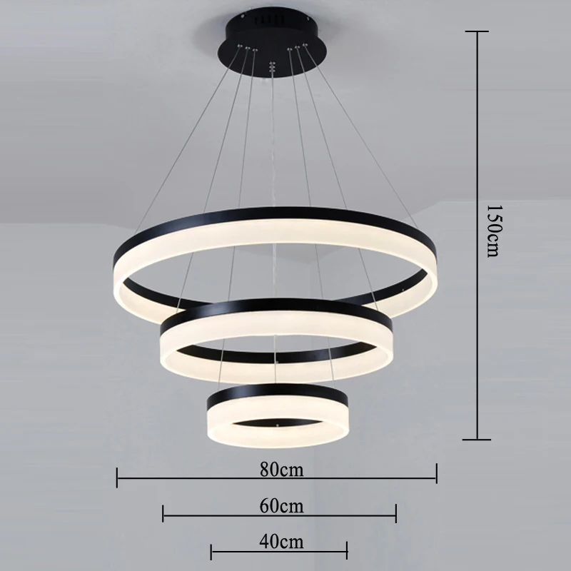 Современный светодиодный подвесной светильник для гостиной, столовой, подвесной светильник suspendu, светодиодный светильник с кольцом, светильник de techo colgante