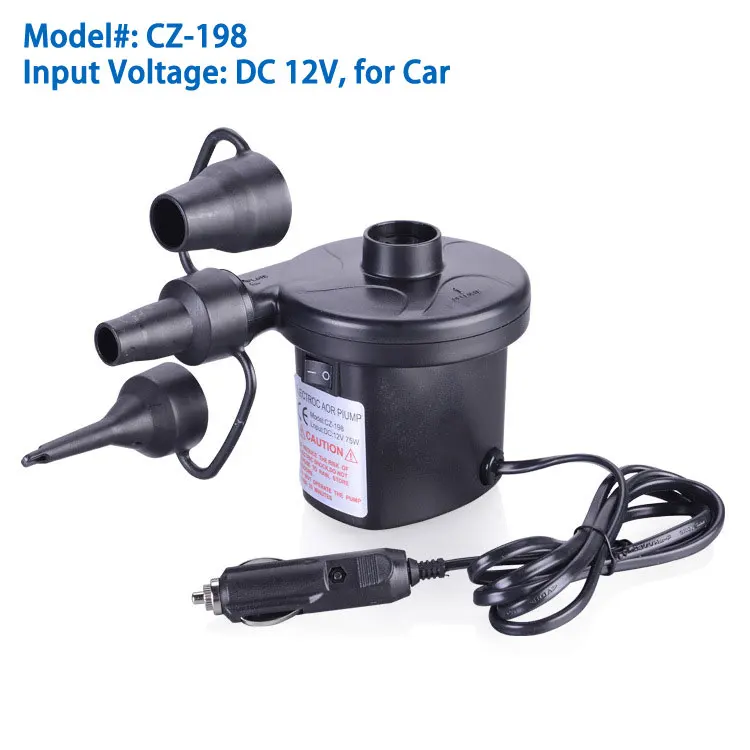 電動空気ポンプ、3ノズル付きクイックフィルインフレーター