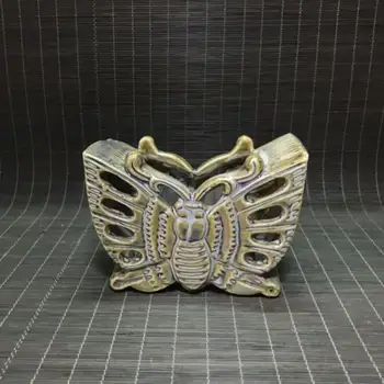 

Monochrome glazed hollow butterfly inserts antique porcelain furnishings