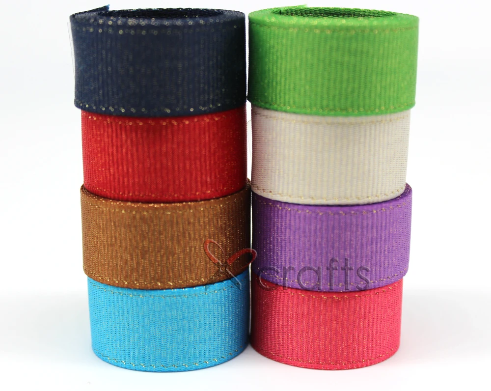 Ppcrafts 3 6 9 16 22 38 Mm Doppio Oro Purl Grosgrain Nastro Handmade Matrimonio Fai Da Te Artigianato Nastro U Scegli Colore Libera Il Trasporto