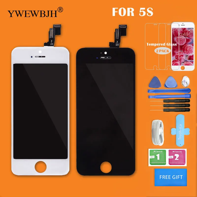 YWEWBJH AAA качественный ЖК дисплей для iPhone 5S 6G 6S сенсорный экран дигитайзер стекло