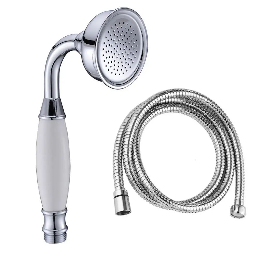 Traditional Chrome Victorian Steampunk Handheld Shower Head with