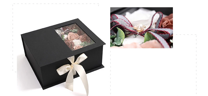 JAROWN Artificial Soap Flower Rose Gift Box Wedding Souvenir Valentine's Day Creative Birthday Novelty Gift Rose Soap Home Decor (9)