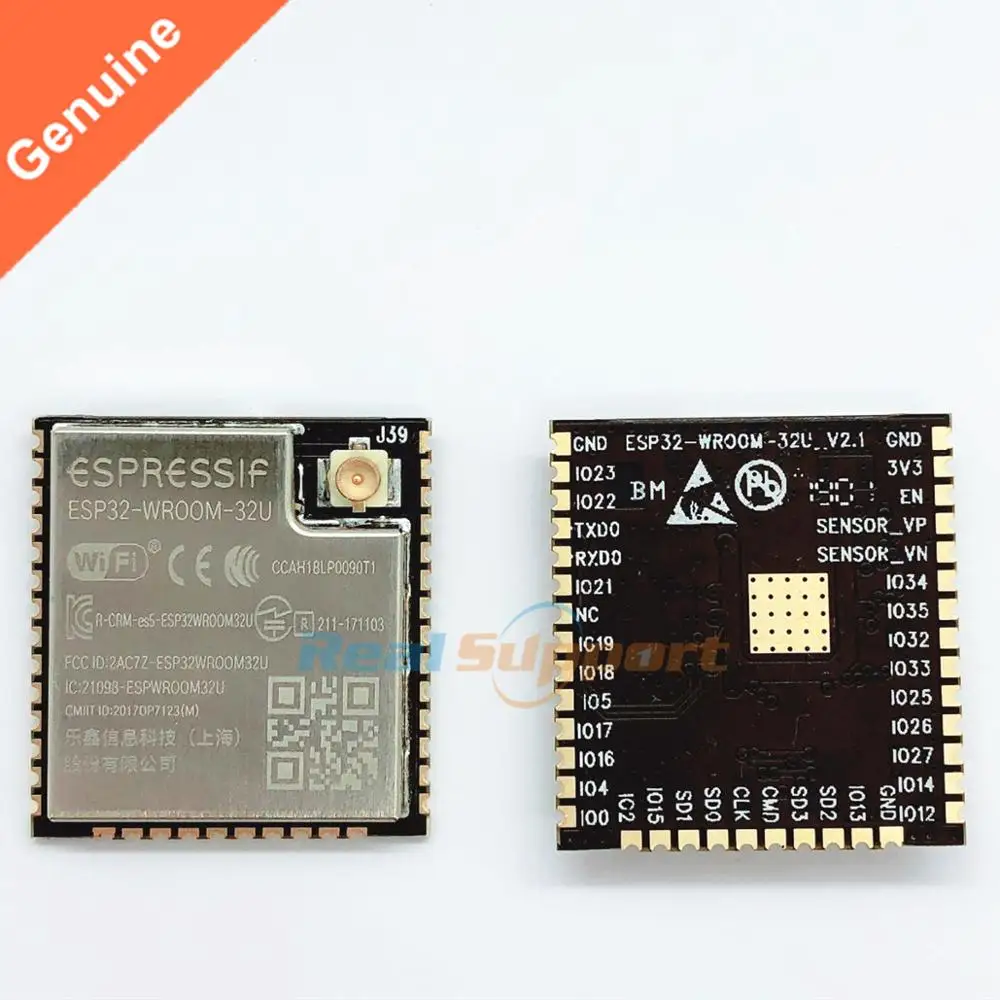 

10PCS ESP32-WROOM-32U Wi-Fi+BT+BLE ESP32 Module IPEX antenna connector 32Mbits 4MB Flash Memory Espressif Original