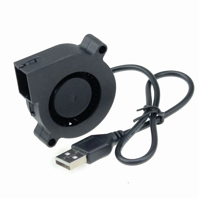 

Gdstime 20 шт. USB 5 см DC 5 в черный Бесщеточный Охлаждающий вентилятор с турбонаддувом 5015 охладитель 50 мм x 15 мм