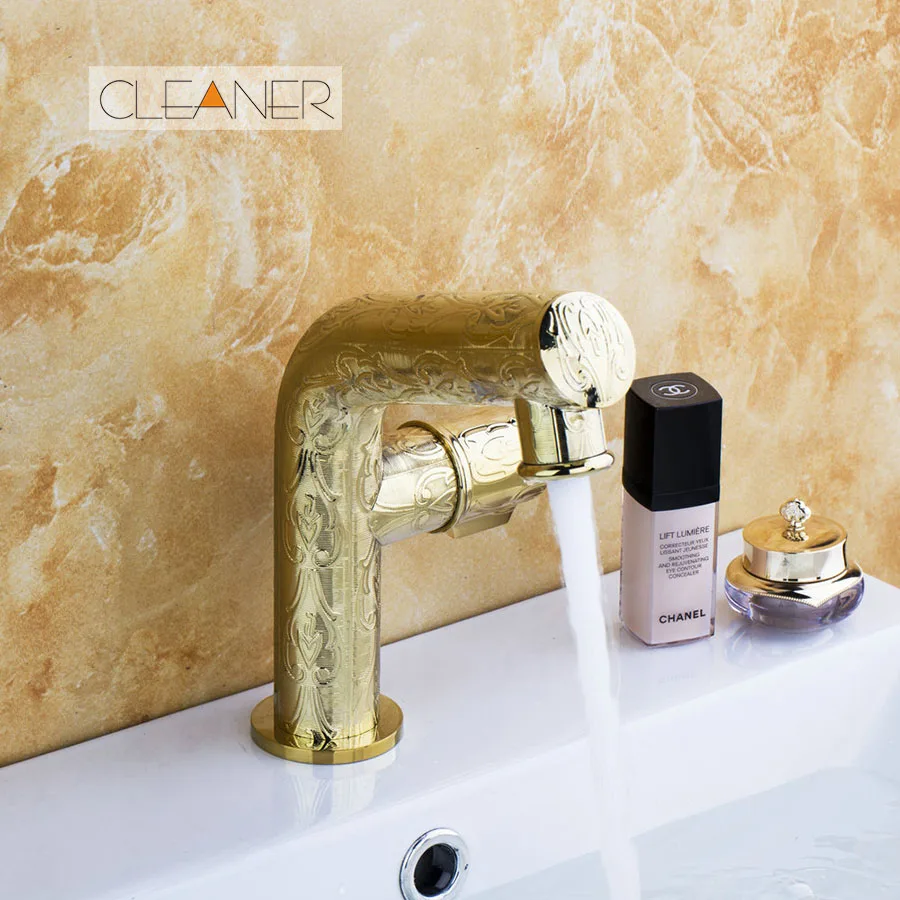 

Luxury Golden Polished Faucet Bathroom Faucet Fast Shipping Deck Mounted Basin Sink Single Hand Vanity Sink Mixer Water Tap