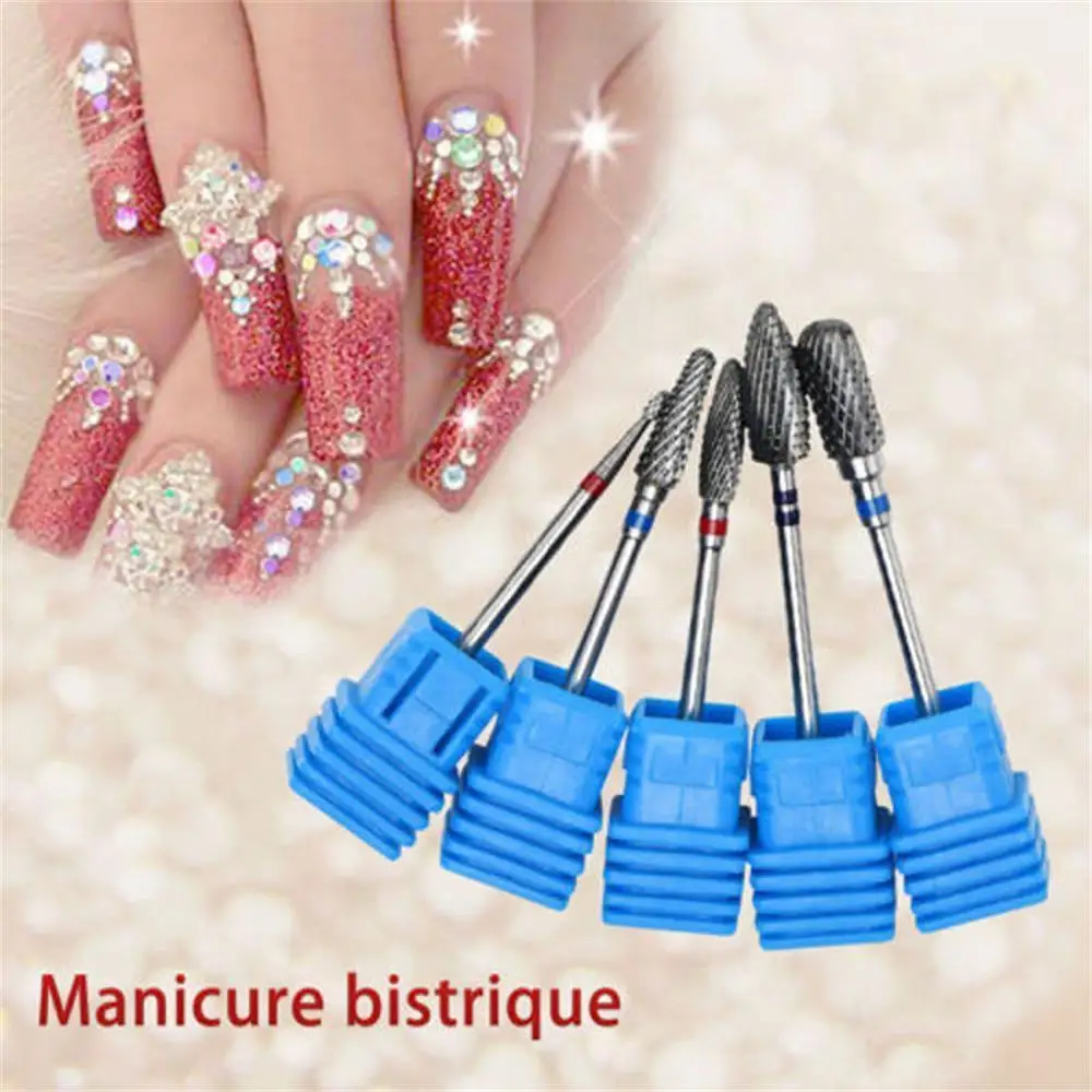 

2018 HOT SALE Nail drill bit carbide cuticle cleaner rotary file manicure tool Random