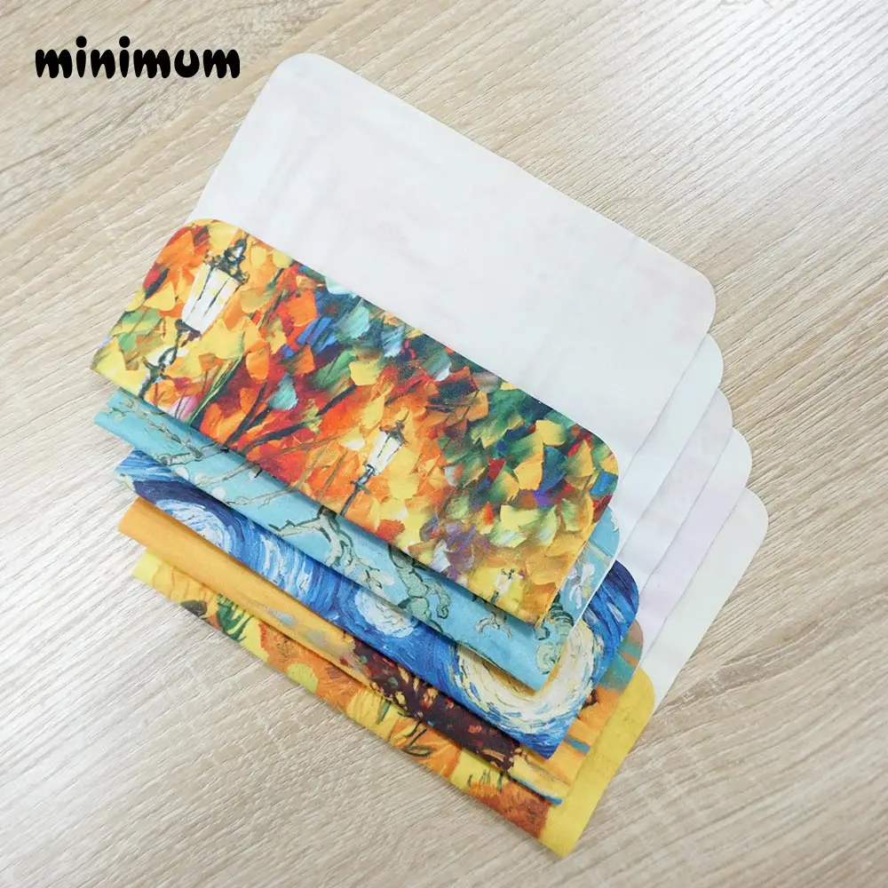 15pcs Retro oil painting Glasses Cloth Microfiber Clean Lens Dust Wiper Camera Screen Cleaner Soft Suede Deer skin flannelette (4)