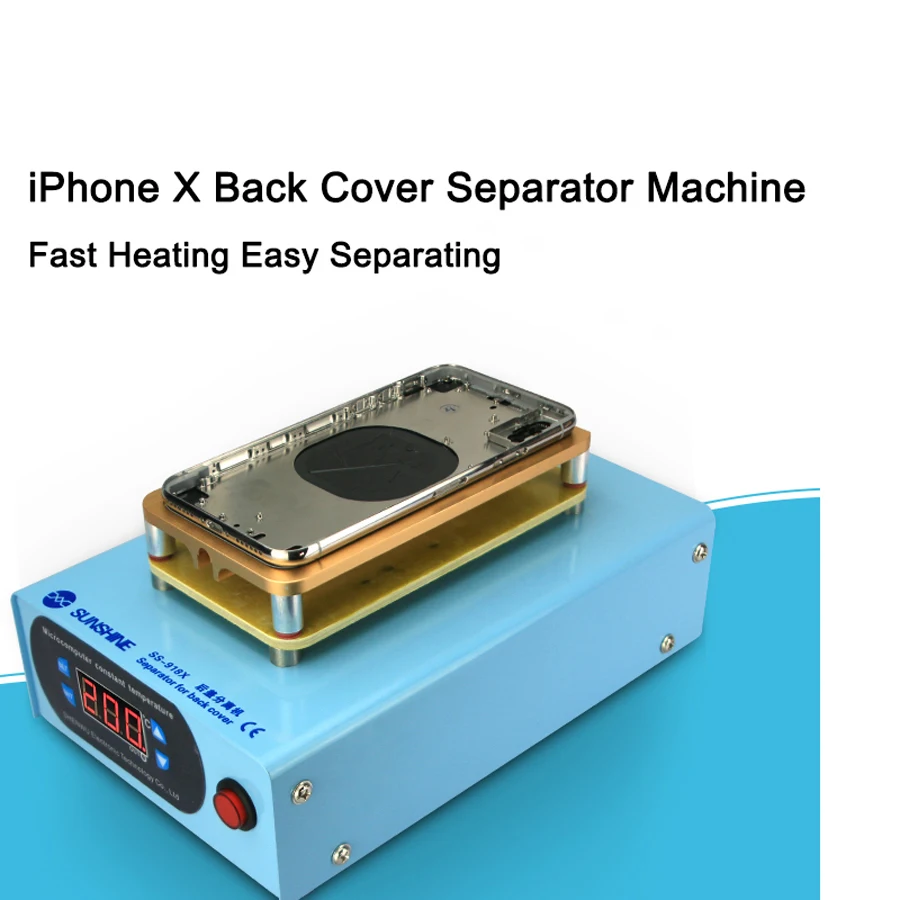 

SUNSHINE Back Cover Splitter Separator Machine for iPhone X Crack Cover Remove Repair LCD Screen Splitter