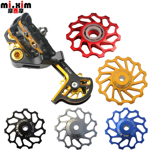 

TT11 TT13 Cheap Mountain Bike Ceramic Bearing 11T Rear Derailleur Parts 13T CNC Guide Roller Ceramics Bearing Jockey Wheel MTB