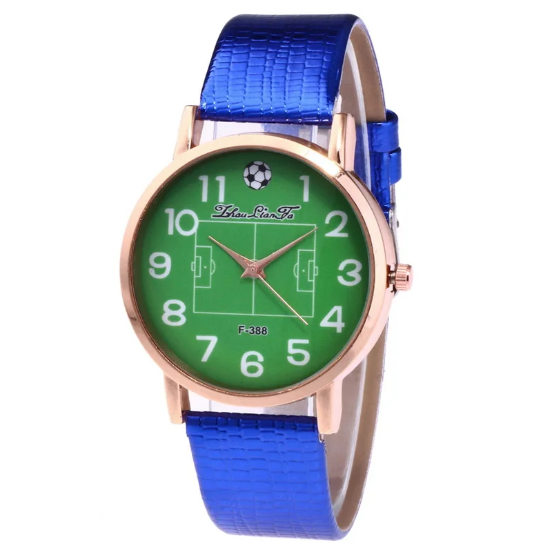 FUNIQUE 2018 Football Pattern Boys Watches Fashion PU Leather Alloy