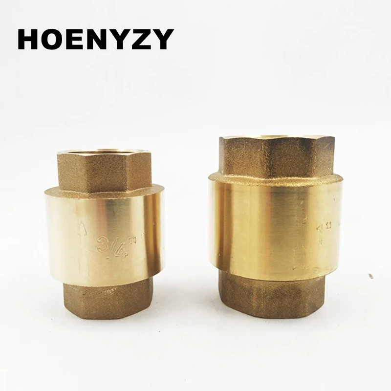 

New Arrival G 1/2'' 3/4" 1" 1-1/4" 2" DN15 DN20 DN25 DN32 DN50 Brass Thread In-Line Spring Vertical Lift Check Valve 200WOG