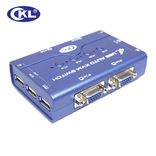 CKL-74UA мини 4 порта USB Авто VGA KVM переключатель Поддержка аудио микрофон коммутатор для ПК МОНИТОР клавиатура мышь с оригинальными кабелями