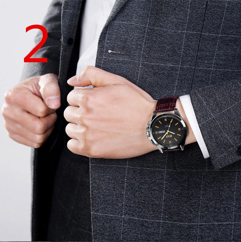 

2019 new counter genuine men's watch waterproof watch automatic quartz ultra-thin fashion non mechanical watch men