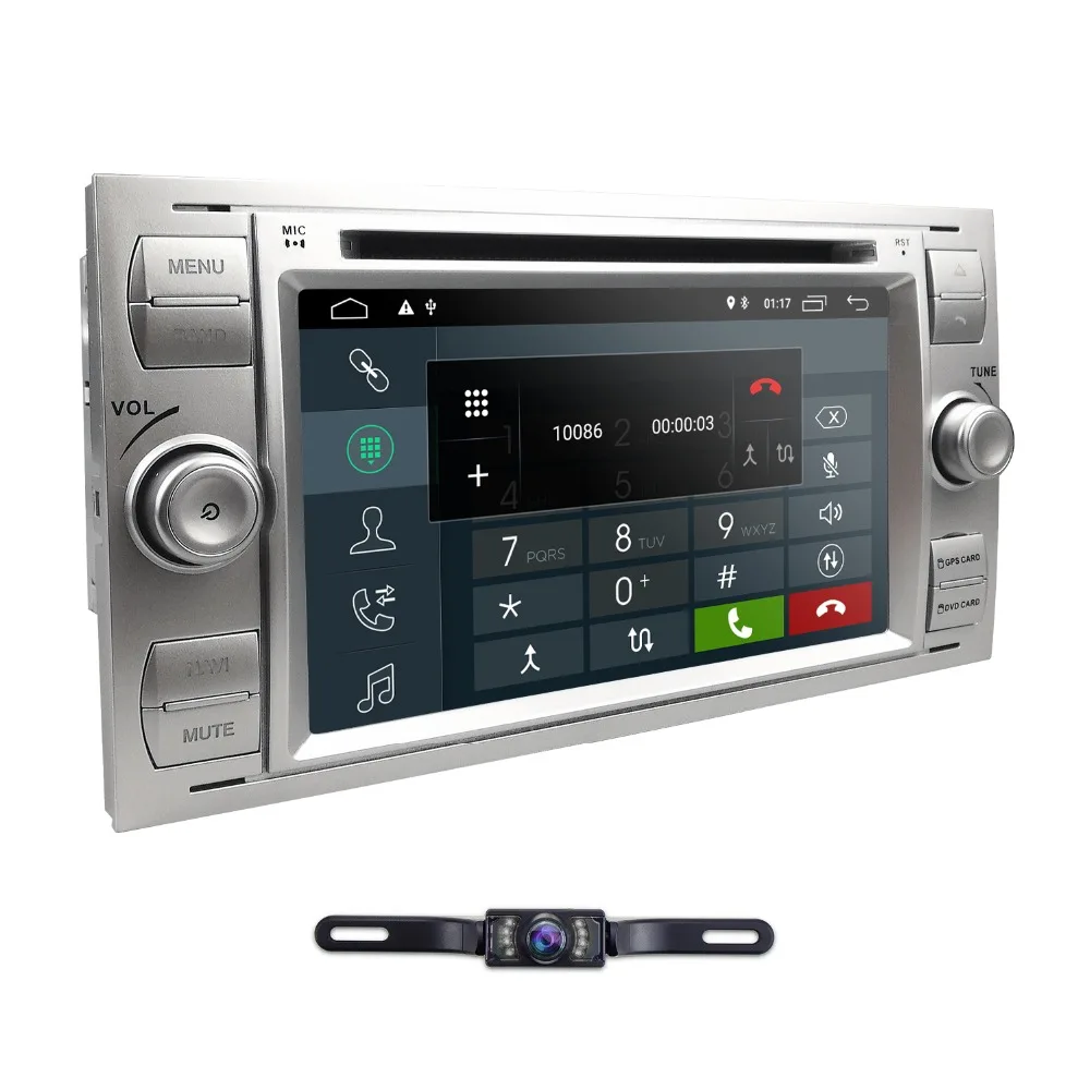 Discount Hizpo 2Din Android 8.1 Stereo Car DVD Play For FORD FOUCS Mondeo S-max smax Kuga c-max gps intelligent radio video wifi multimed 2