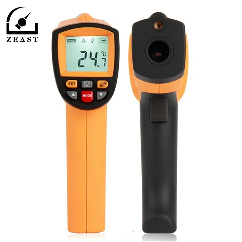 

GM1150 Infrared Thermometer 1150C or 2102F Professional Non-contact Industrial Pyrometer IR Temperature Meter 0.1~1EM