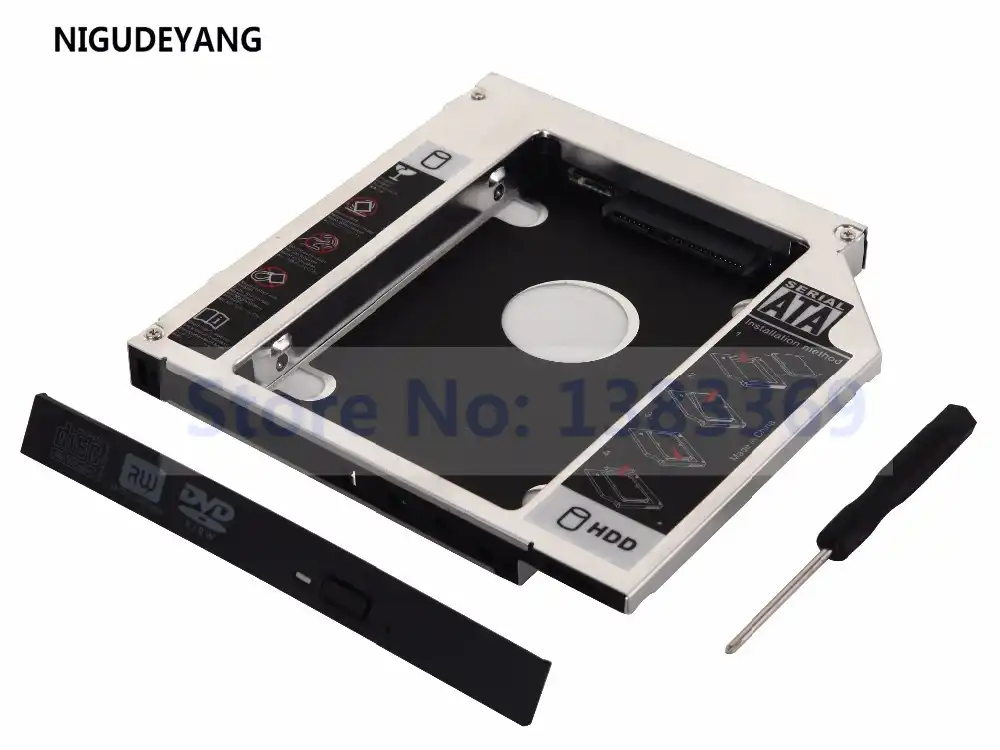 Nigudeyang Новый SATA 12.7 мм 2nd жесткий диск HDD HD SSD Caddy адаптер для HP EliteBook 8460 P 8470 P 8560 P 8570 P 8760 P - изображение