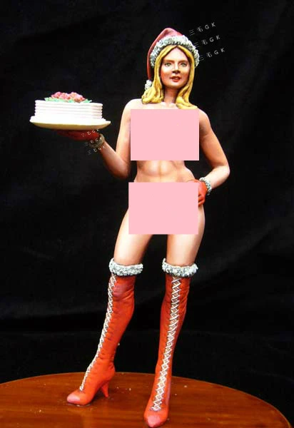 Resin Figure Kit Sexy Christmas Girl Miniature Garage