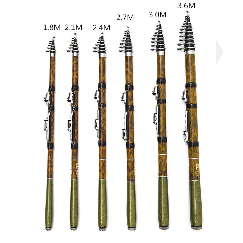 

Portable telescopic fishing rod 2.1M 2.4M 2.7M 3.0M 3.6M Spinning Fish Hand Fishing Tackle Sea Rod Ocean rod