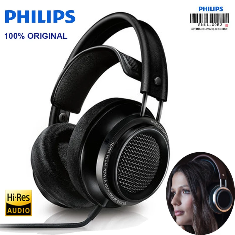 Оригинальные Наушники Philips X2HR Fidelio HIFI 3m Длинные Проводные для смартфонов Xiaomi HUAWEI