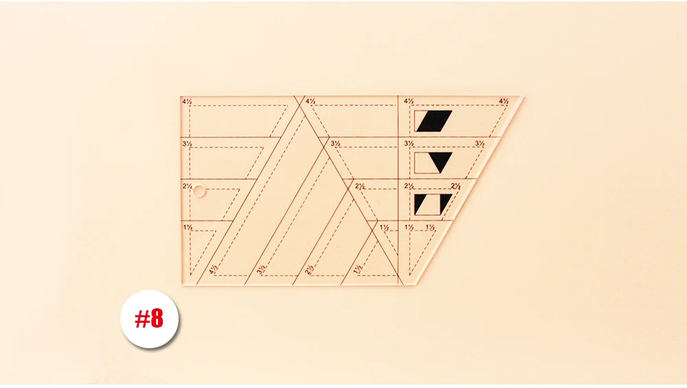 Измерительная линейка для ткани пластиковая многоугольная стеганая цифровая линейка швейная индивидуальная измерительная Рисование инструменты для шитья