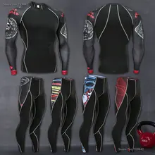 Баскетбольные компрессионные штаны спортивные колготки мужские беговые леггинсы одежда для спортзала фитнеса спортивные Леггинсы для йоги мужские