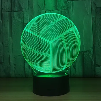 

Volleyball Colorful 3D Lights Touch Visual Acrylic Gradient LED Table Lamp Night Light Birthday Gift