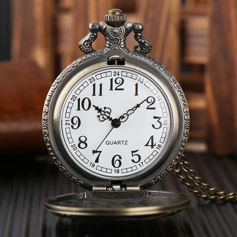 Pocket Watch Fire Fighter Red Pattern Full Hunter Bronze Quartz Watches Antique Unique Firefighter Men Women Gift With Bag 2017 (3)