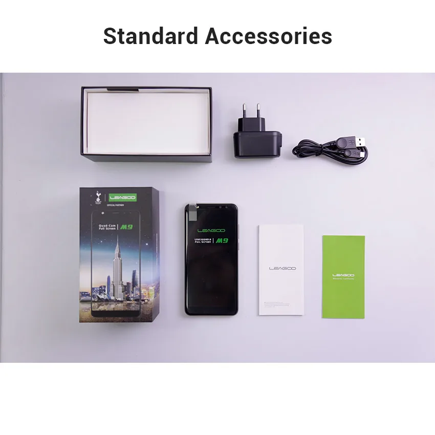 LEAGOO M9 5 &quot18:9 полный Экран мобильный телефон Android 7 0 MT6580A 4 ядра 2 GB + 16 четыре камеры