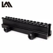 Tactical " Hight 14-slot прозрачный плоский верхний Riser Base AR Dovetail Weaver Scope Mount Picatinny Adapter 20 мм Dovetail Rail