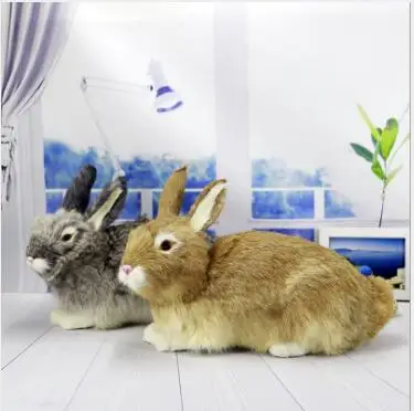 

WYZHY simulation white rabbit animal model home soft decoration desktop decoration photography props 22x33CM